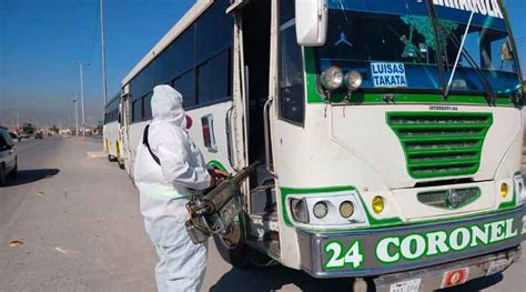 Salud Municipal de Torreón sanitiza camiones urbanos ADNCoahuila mx