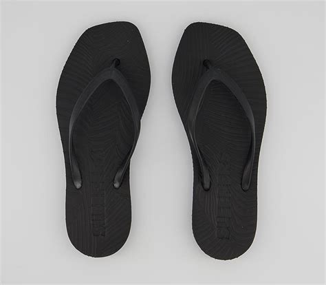 Sleepers Sleepers Tapered Flip Flops Black Womens Sandals