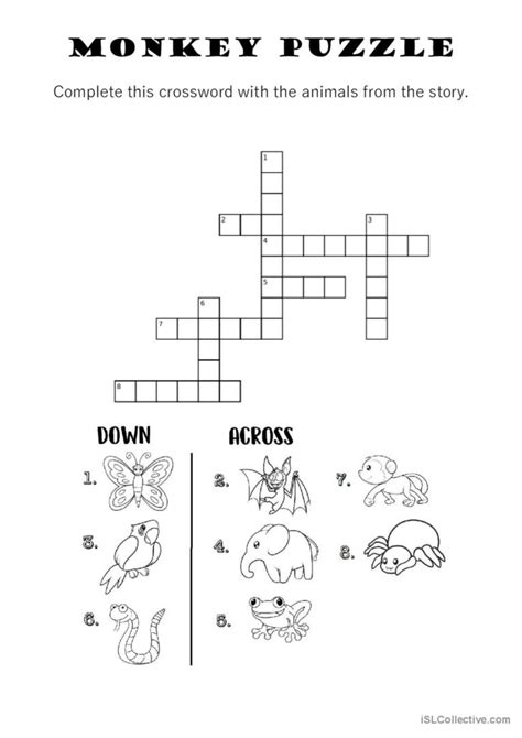 Monkey Puzzle: English ESL worksheets pdf & doc