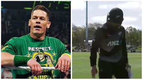 New Zealand batter walks out to John Cena's entrance music; WWE icon drops epic reaction after ...