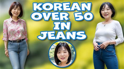 Attractive Older Korean Women Over 50 Wearing Denim Jeans Youtube