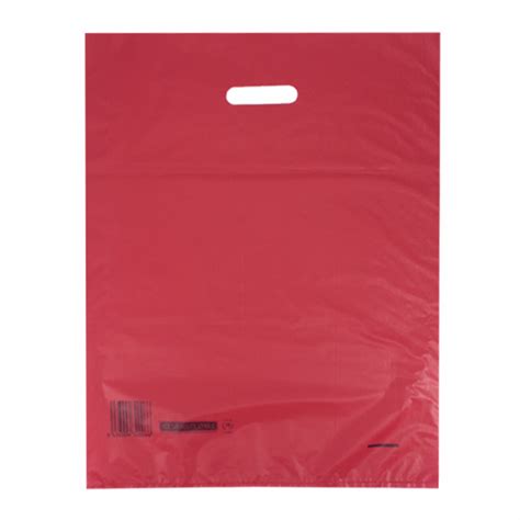 Bolsa de Plástico Troquelada Roja 45x55 Caja 100 Unidades Murex