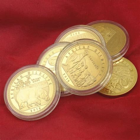 Set 6 Pcs African Gold Coins