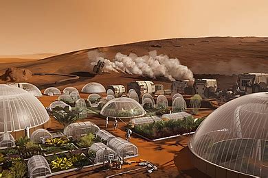 sustainable mars colony  greenhouses  oxygen producing machines