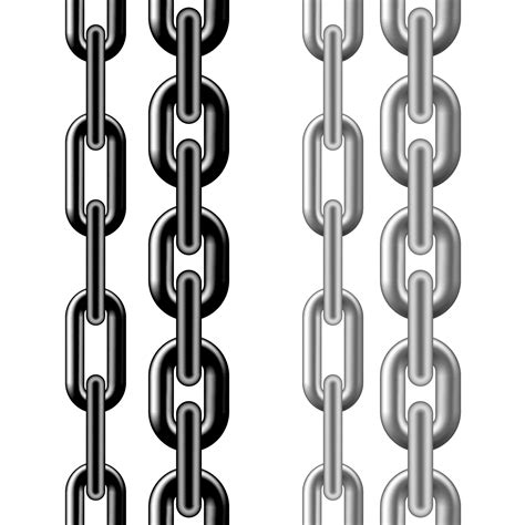 Seamless chain pattern. Black and silver metallic chain texture. vector ...