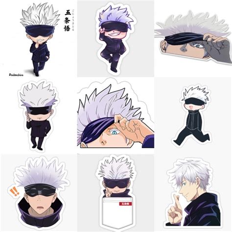 Hình Dán Anime Jujutsu Kaisen Ảnh Sticker Gojo Satoru Decal Bóc Dán Ep Lụa