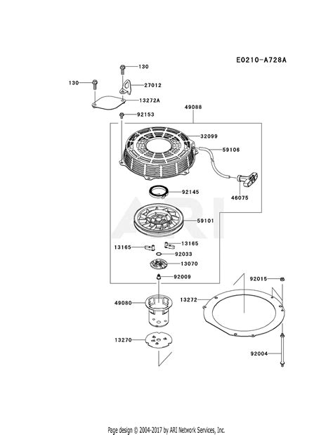 Kawasaki Fs541v Es21 4 Stroke Engine Fs541v Parts Diagram For Starter