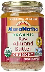 Amazon MaraNatha Organic Raw Almond Butter No Salt Crunchy 12