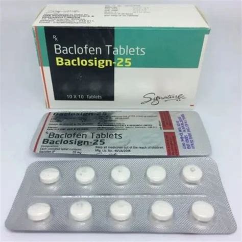 Baclosign Baclofen Mg Tablets Non Prescription Treatment Muscle