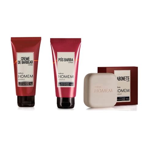 Kit Natura Homem Sabonete Em Barra Natura Homem Sagaz Creme De Barbear