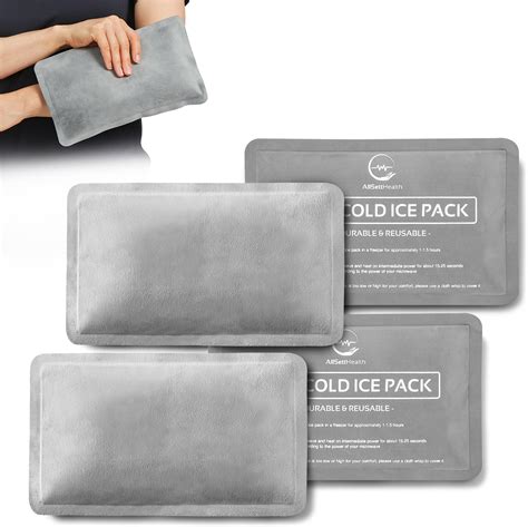 4 Pack Reusable Ice Packs For Injuries Soft Ice Pack With Velvet Soft