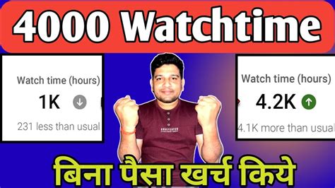 Watchtime Kaise Badhaye Youtube Watch Time Kaise Badhaye Hours