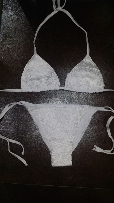 CS White Crochet Bikini Bottom