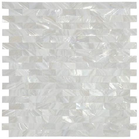 White Mother Of Pearl Subway Tile St X Per Etsy