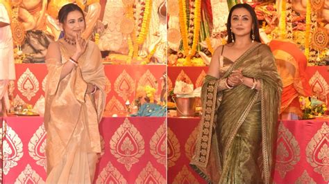 In Focus Rani Mukerjis Durga Puja Sarees