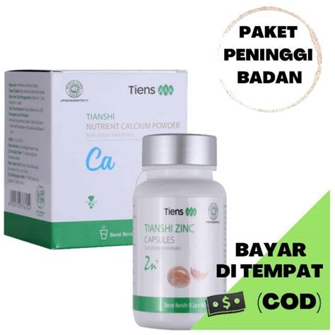 Jual Kemasan Baru Peninggi Badan Tiens Paket Hari Box Susu Kalsium