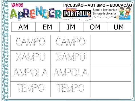 Atividades Com Am Em Im Om Um - 9
