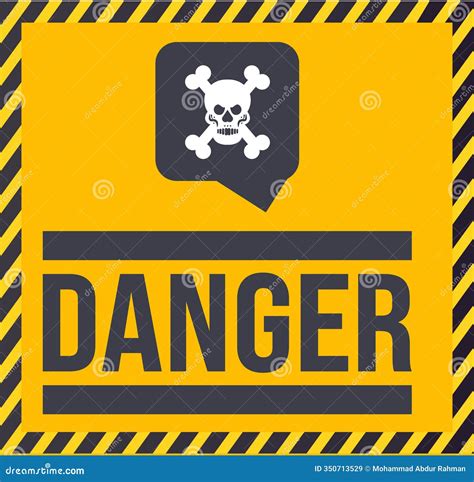 Danger, Coution, Attantion,Radiation Warning Sign, Keep Out And Under