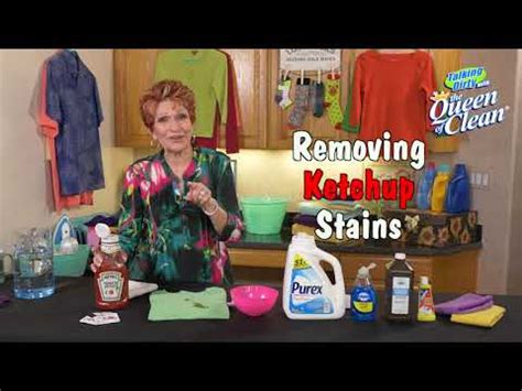 How To Remove Ketchup Stains Queen Of Clean Cleaning Tip Video Youtube