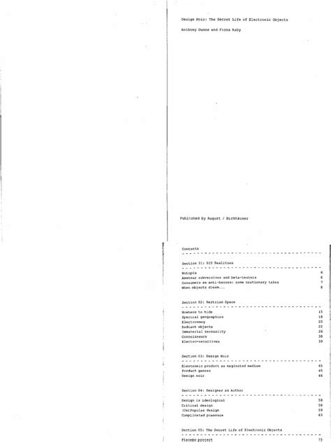 Anthony Dunne Design Noir The Secret Life of Electronic Objects 1 | PDF