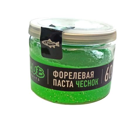 Форелевая паста ZUB ФОРЕЛЬ 60 мл Чеснок, цв. Зеленый плавающая - купить ...