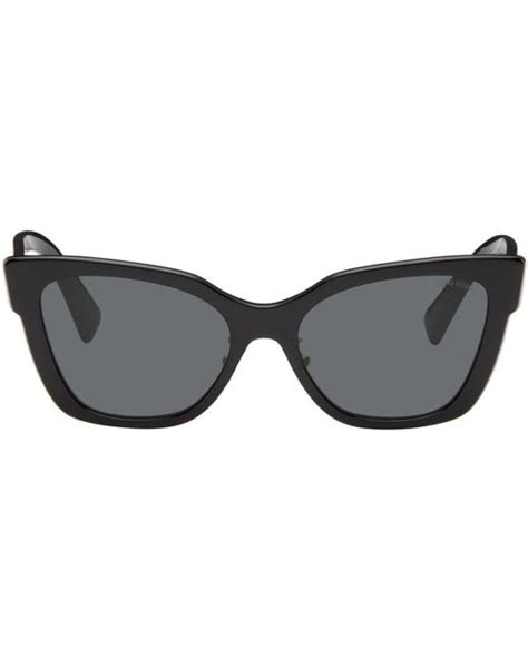 Miu Miu Cat Eye Sunglasses In Black Lyst Uk