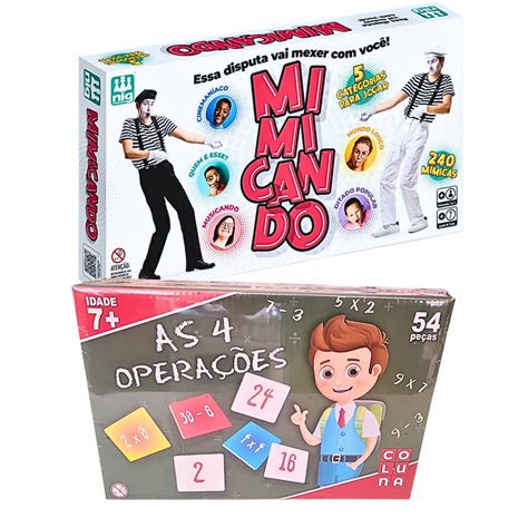 Jogo Infantil 7 Anos - Kit Jogo Infantil 7 Anos Tabuleiro Mimicando Interativo E As 4 ...