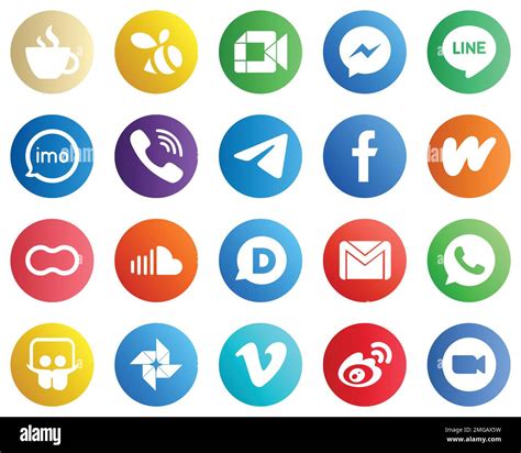 Social Media Icons For Your Designs Such As Viber Facebook And