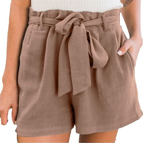 WOYAOFEI Kurze Hose Damen Shorts High Waist Sommer Lässige Spitze