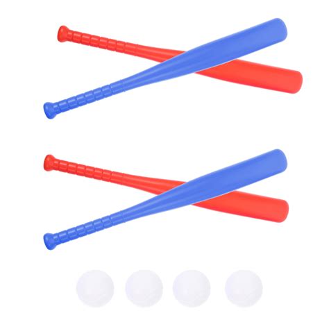 Baseball Bat Toys 4 Sets Plastic Baseball Bat Kit With Baseball Toy