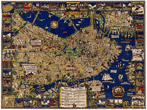 The finest Boston pictorial map: Blake and Olsen’s Colour of an Old ...