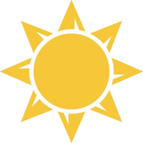 Sun Icon Vector Simple Element Illustration Summer Concept Sun Icon