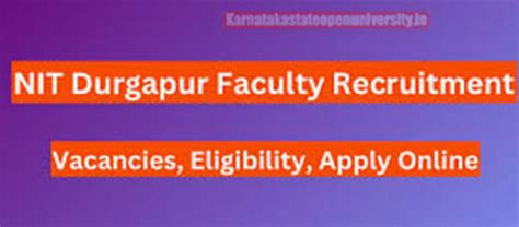 Nit Durgapur Faculty Recruitment 2024 43 Vacancies Eligibility Apply