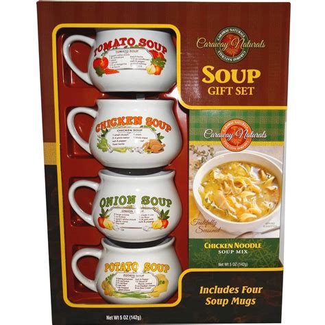 Caraway Natural Soup T Set With Mugs Gourmet Snacks