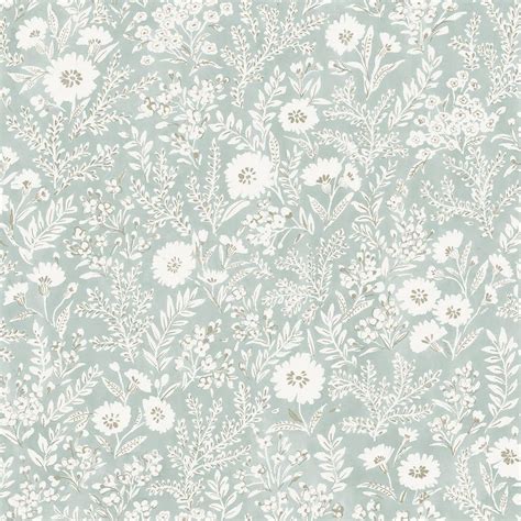 Reviews For Chesapeake Agathon Seafoam Floral Matte Pre Pasted Paper