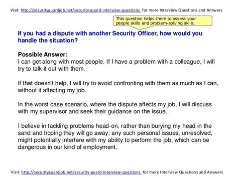 Security Guard Interview questions and Answers