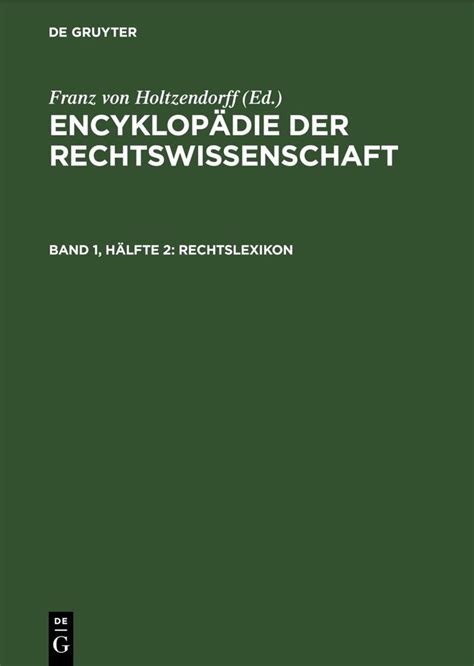 Encyklopädie der Rechtswissenschaft Rechtslexikon online kaufen