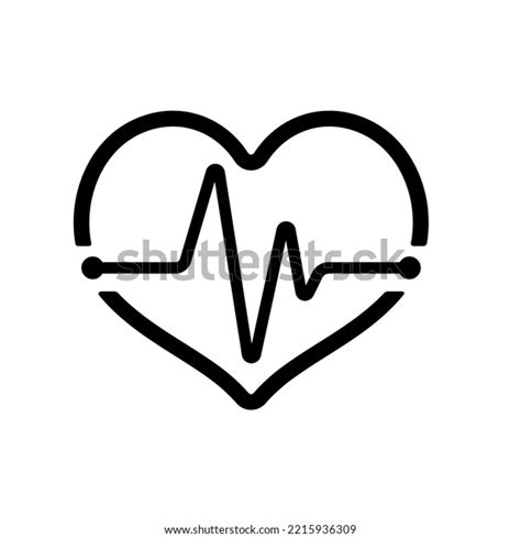 Heartbeat Health Monitor Vector Icon Illustration Stock Vector Royalty