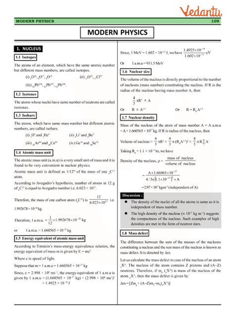 Cbse Class Physics Chapter Nuclei Revision Notes