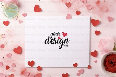 Sweet Valentine Card Mockup Graphic By Thebest Mockup Creative Fabrica