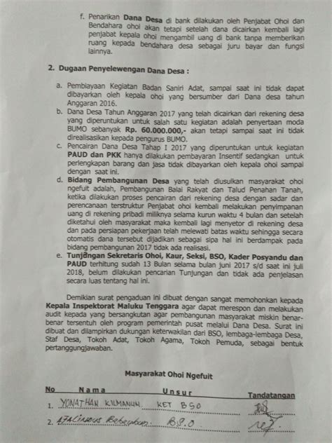 Detail Contoh Surat Pengaduan Dana Desa Koleksi Nomer