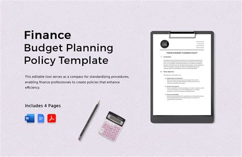 Financial Policy Procedure Manual Template In Word Pdf Google Docs