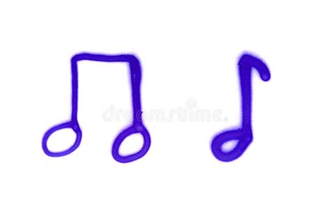 Graffiti Musical Notes Sign Sprayed on White Isolated Background Stock ...