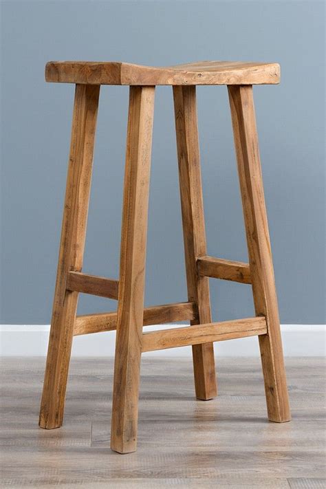 Reclaimed Teak Bar Stool Bar Stools Timber Bar Stools Timber Kitchen