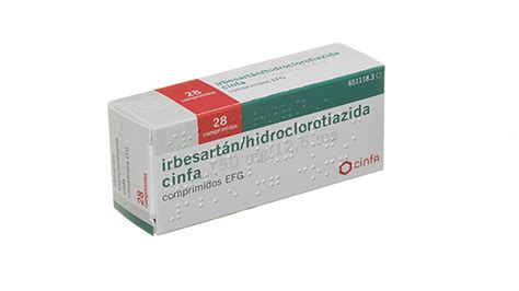 Irbesartan Hidroclorotiazida Cinfa Efg 150 Mg 12 5 Mg 28 Comprimidos