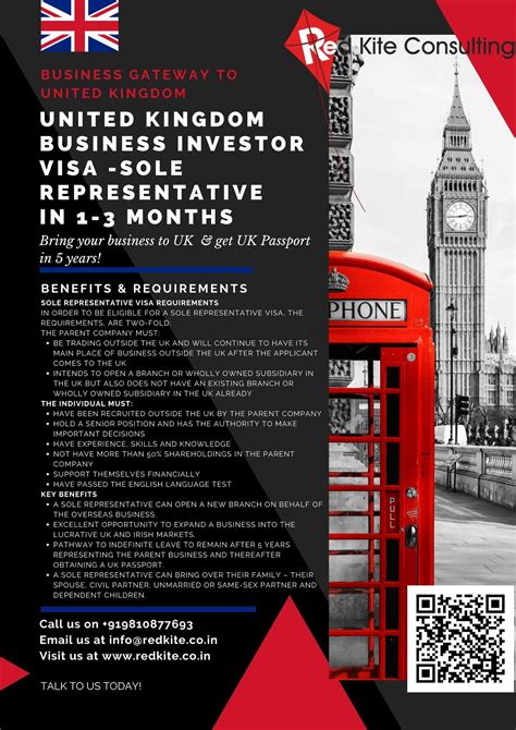 UNITED KINGDOM BUSINESS INVESTOR VISA- SOLE REPRESENTATIVE VISA IN 1-3