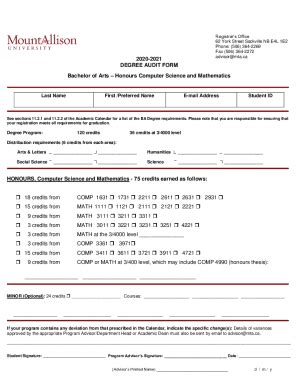 Fillable Online Fillable Online Mta Degree Audit Form Fax