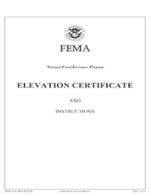 Fillable Online Fema NFIP Elevation Certificate And Instructions FF