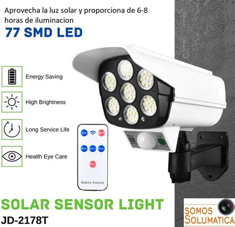 Lampara Luz Solar Led Autoencedido Con Sensor De Movimiento