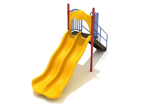 5 Foot Double Wave Slide Commercial Playground Equipment Pro